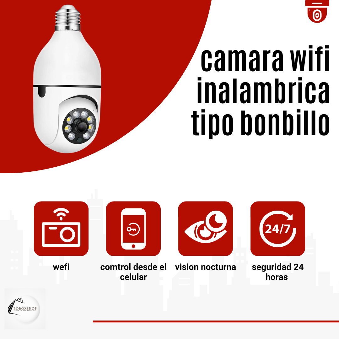 CAMARA WIFI INALAMBRICA TIPO BOMBILLO